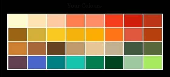 color palette autumn type