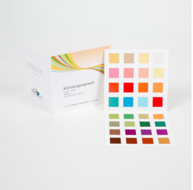 Seasonal Color Palette Card with 30 Colors for Clear Spring
